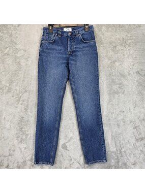 We The Free CRVY Siren Jeans Womens 26 Blue Med Wash Low Rise Straight Denim